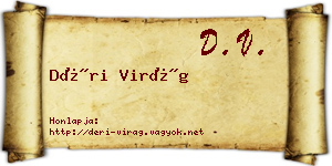 Déri Virág névjegykártya